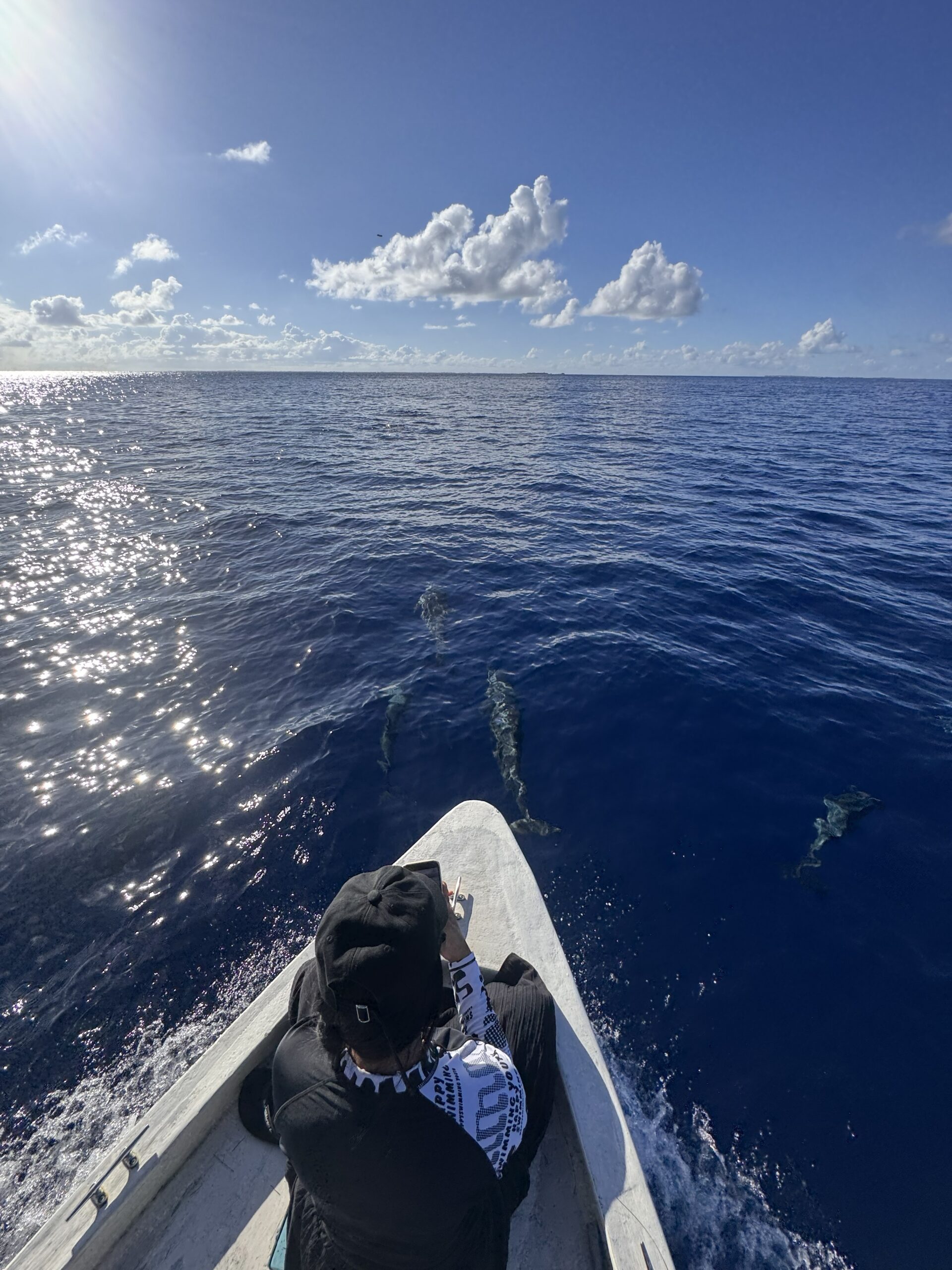 Open ocean view from a boat during an Addu City dolphin cruise